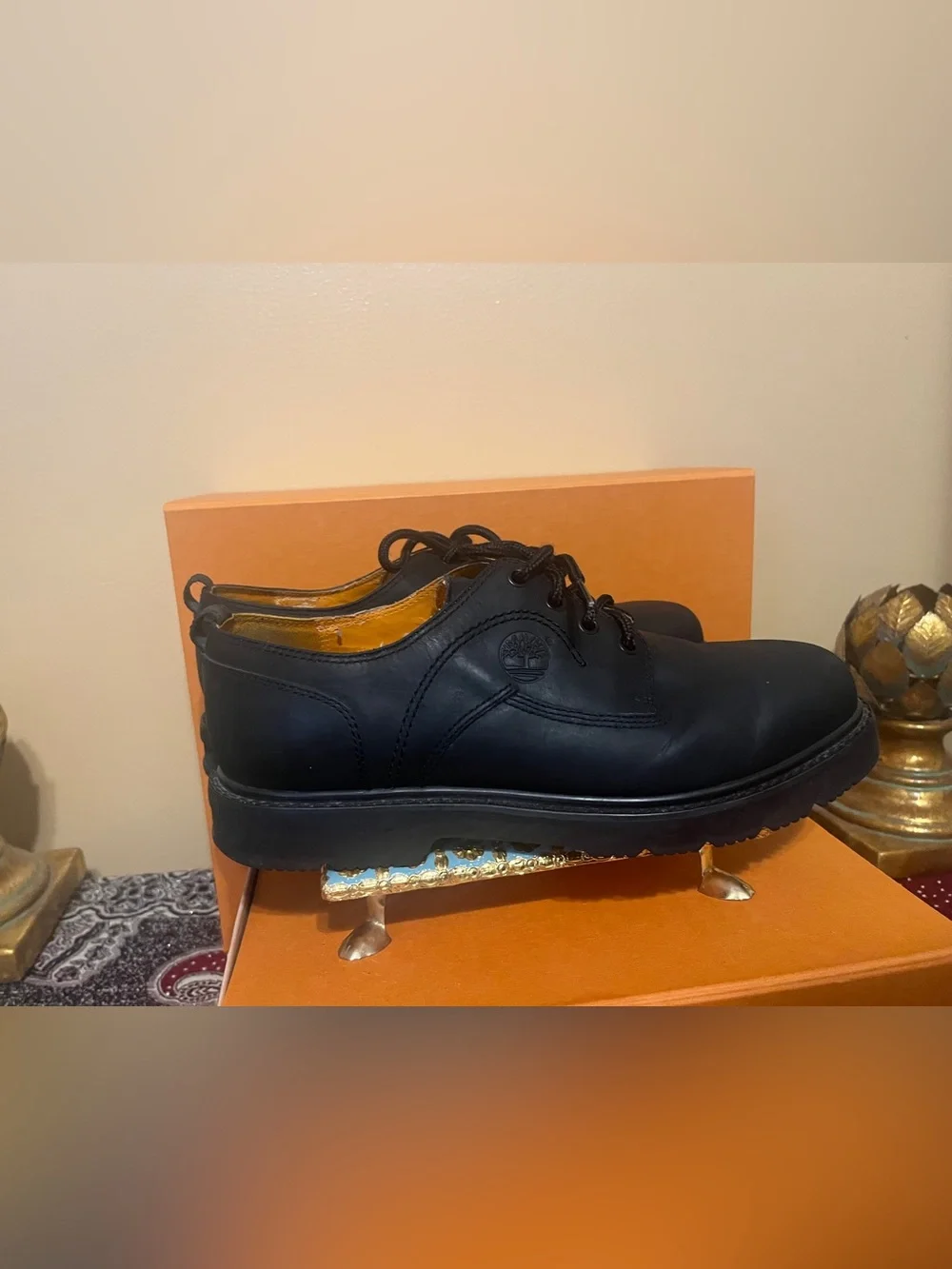 Timberland Shoes 95042 Black Nubuck Waterproof Leather Oxford Men Size 10.5W